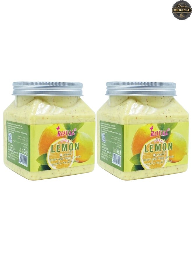 ROVAL 2 Pieces Lemon Body And Face Scrub - Image 1