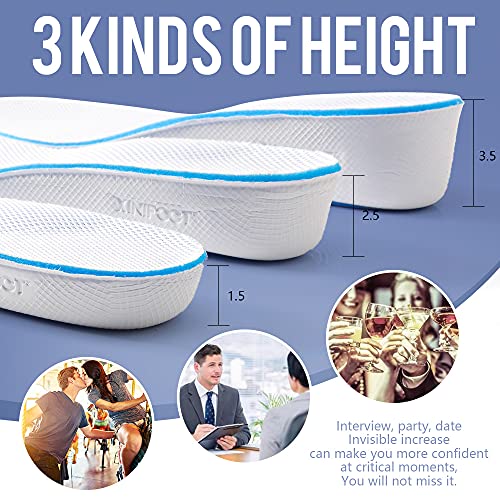 XINIFOOT Height Increase Insole Arch Support Breathable Shoe Insoles Heel Lift Inserts Elevator Insoles for Men (2.5cm Height) - Image 5