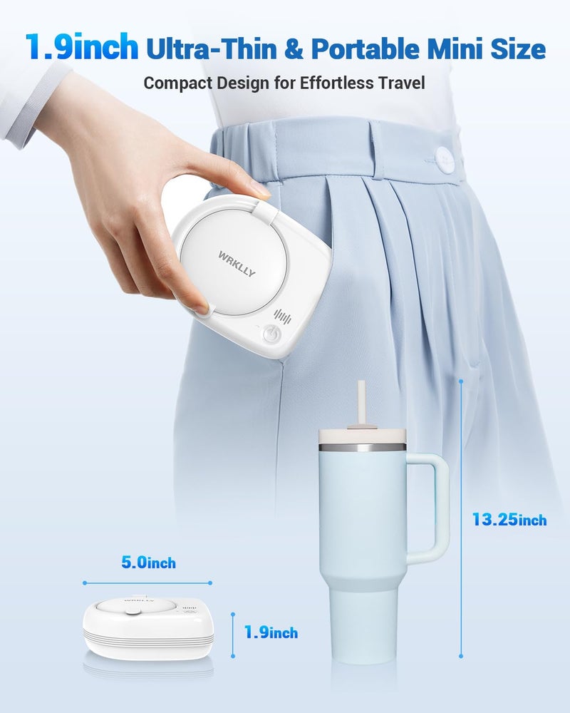 WRKLLY Cordless Ultrasonic Retainer Cleaner Machine with 6 Cleaning Tablets - Image 4
