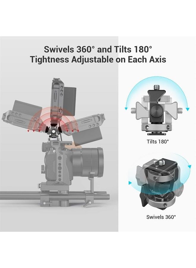 SMALLRIG - Field Monitor Mount Monitor Holder Swivel and Tilt Adjustable with Cold Shoe Mount for 5" and 7" Monitor - 2905 - Image 1