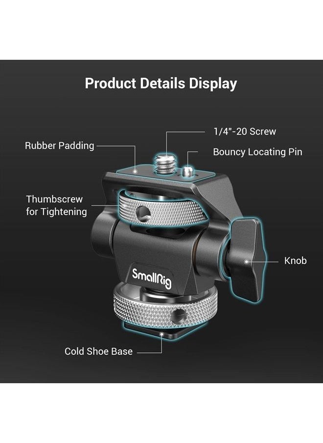 SMALLRIG - Field Monitor Mount Monitor Holder Swivel and Tilt Adjustable with Cold Shoe Mount for 5" and 7" Monitor - 2905 - Image 1