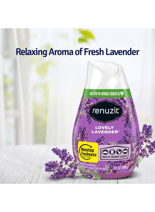 Renuzit Gel Solid Air Freshener, Lovely Lavender Scent, Nonstop Freshness, 12 Total Air Freshener Cones, Brand is Renuzit. - Image 2