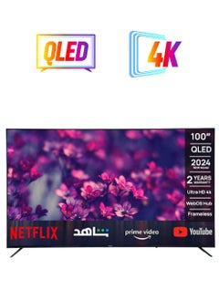 جينيرال جولد تلفزيون ذكي من GeneralGold بقياس 100 بوصة بتقنية QLED ودقة 4K UHD | نظام WebOS | تصميم بدون إطار | يدعم Netflix وYouTube وPrime Video  - Image 1