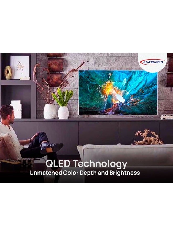 جينيرال جولد تلفزيون ذكي من GeneralGold بقياس 100 بوصة بتقنية QLED ودقة 4K UHD | نظام WebOS | تصميم بدون إطار | يدعم Netflix وYouTube وPrime Video - Image 5