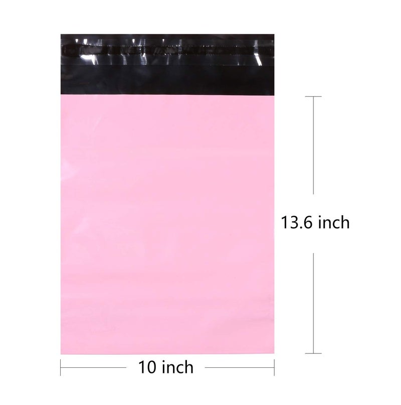 Teqooza 10 x 13.6 inch Pink Poly Mailer Envelopes Shipping Bags with Self Adhesive Strip, Waterproof and Tear-Proof Postal Bags for Packaging, Pack of 30 - Image 2