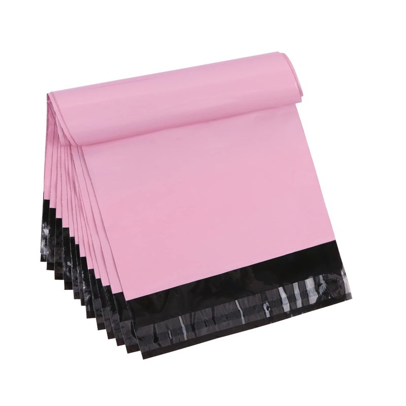 Teqooza 10 x 13.6 inch Pink Poly Mailer Envelopes Shipping Bags with Self Adhesive Strip, Waterproof and Tear-Proof Postal Bags for Packaging, Pack of 30 - Image 1