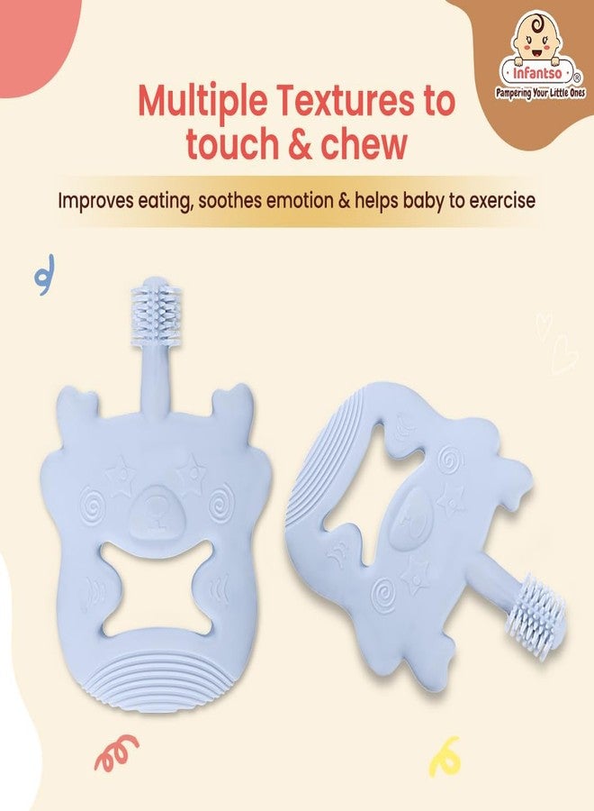 Infantso Soft Silicone Teether for Baby Teething, Bear Teether Toy for 0-12 Months, BPA Free Silicone Soothing Baby Teether | BPA Free, Food Grade Soft & Safe Gum Relief Toy - Image 4