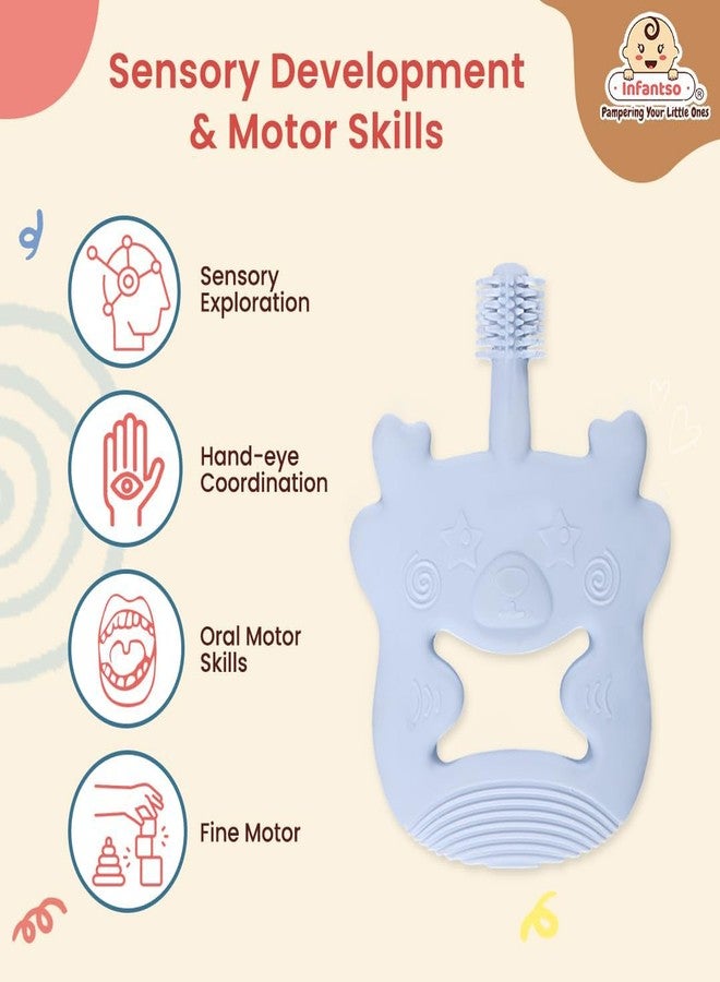 Infantso Soft Silicone Teether for Baby Teething, Bear Teether Toy for 0-12 Months, BPA Free Silicone Soothing Baby Teether | BPA Free, Food Grade Soft & Safe Gum Relief Toy - Image 5