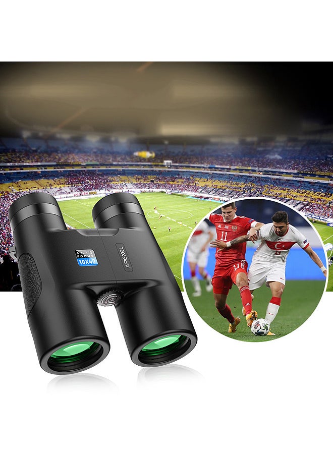 APEXEL - Portable Handheld Auto-Focus Binoculars 10X 42mm Objective Lens Binoculars Eye Distance Adjustable Telescopes Suitable for Ball Game Field Animal Competition Observation for Adults Kids - Image 1