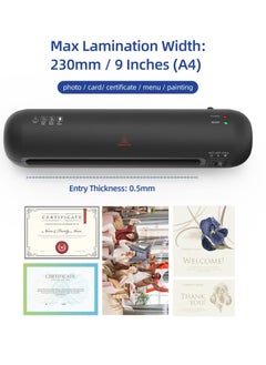 OSMILE OSMILE SL280 Hot And Cold Laminating Machine, A4A5A6 Laminator Machine Set, 4 in 1 Thermal Laminator for Home Office School Use, 9 inches Max Width,Paper Trimmer,Corner Rounder (15 Laminating Pouches)  - Image 4