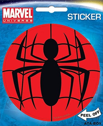 AtaBoy Marvel Comics Spiderman Logo 4 Full Color Sticker - Image 1