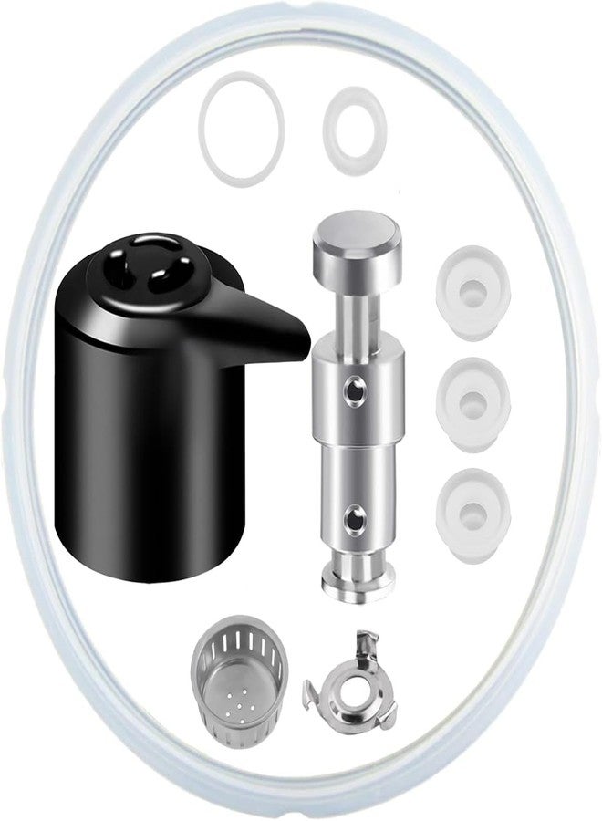 E-TING Replacement Parts Set for Instant Pot Duo 5-Qt,6-Qt, Steam Release Handle, Float Pressure Valve and Anti-Block Shield Silicone Sealing Ring for Pressure Cooker Accessories - Image 1