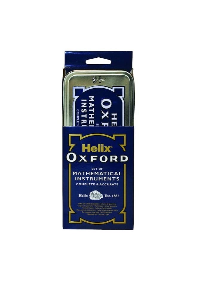 Oxford Maths Set, Mathematical Instrument Box, 9-Piece