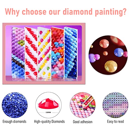 HASTHIP® Elephant Diamond Painting Kit with Round Diamonds,5D Diamond Painting Kit for Adults & Kids,30 X 40cm Full Drill Elephant Gem Art for Home Wall Decor Gifts (12x16inch) - Image 4