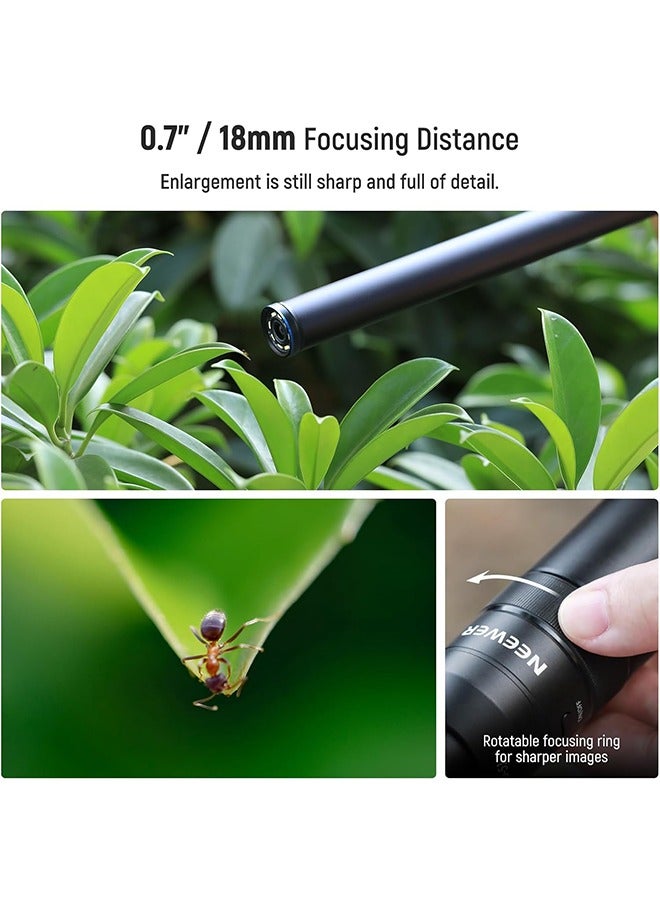 NEEWER 18mm 2X Macro Probe Lens with 17mm Thread for Mobile Phone Video Recording, for NEEWER Phone Cage/Phone Case with 17mm Lens Adapter Compatible with iPhone Samsung, LS-51 - Image 5