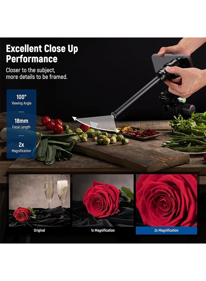 NEEWER 18mm 2X Macro Probe Lens with 17mm Thread for Mobile Phone Video Recording, for NEEWER Phone Cage/Phone Case with 17mm Lens Adapter Compatible with iPhone Samsung, LS-51 - Image 3