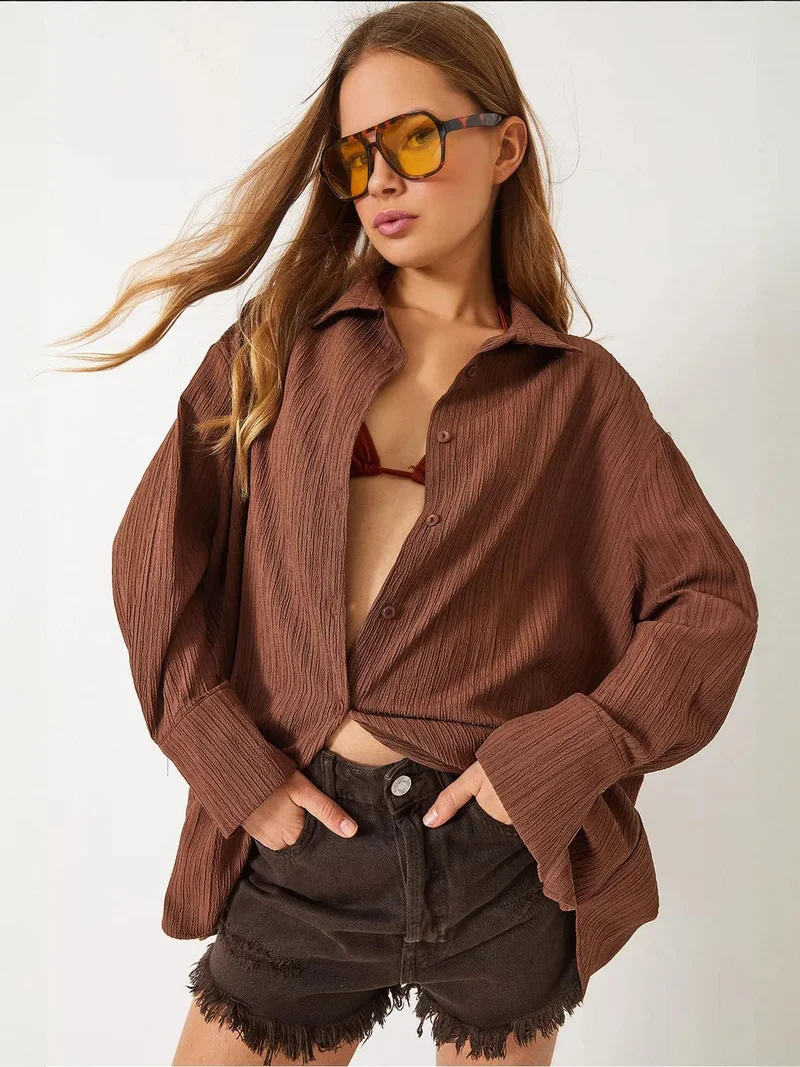 LUCCI Oversized Textured Shirt