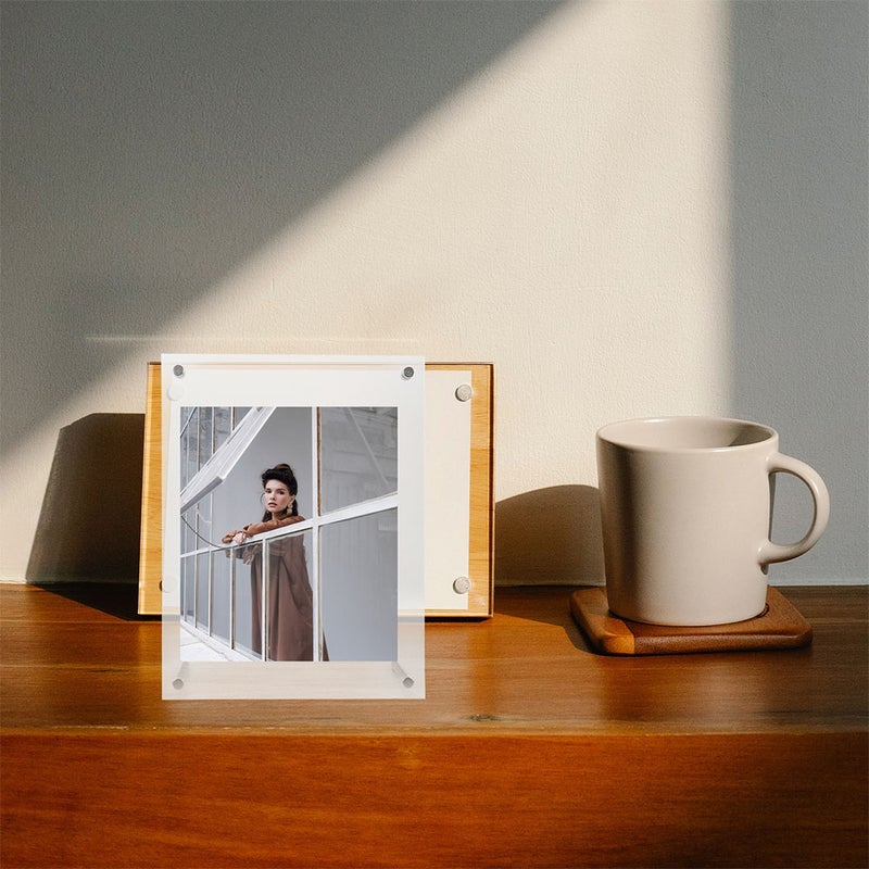 🏠 إطار صورتين أكريليك شفاف للزينة المنزلية والعرض المكتبي بتصميم بسيط - Image 4