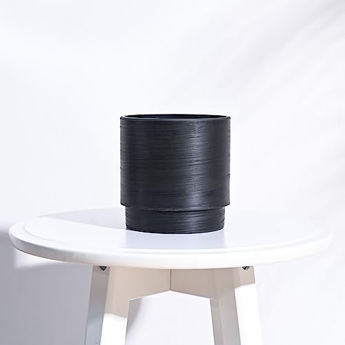 UGAOO Rezer Oslo Plastic Flower Pot (Diameter 4.7 Inches, Black) | Durable Planter for Home, Balcony, Garden & Patio | Indoor & Outdoor Use | Stylish Gamla for Living Room & Decor - Image 1