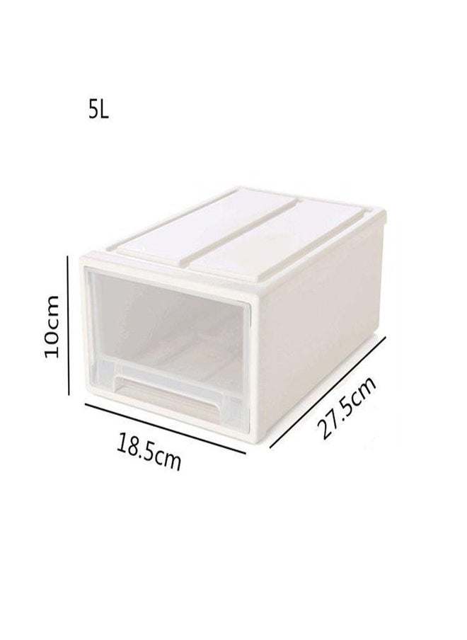 Arabest - Transparent Storage Box，Clothes Storage Box Foldable Closet Organizers Storage Containers，Transparent Plastic  Storage box，Push-pull storage box  18.5*27.5cm - Image 1
