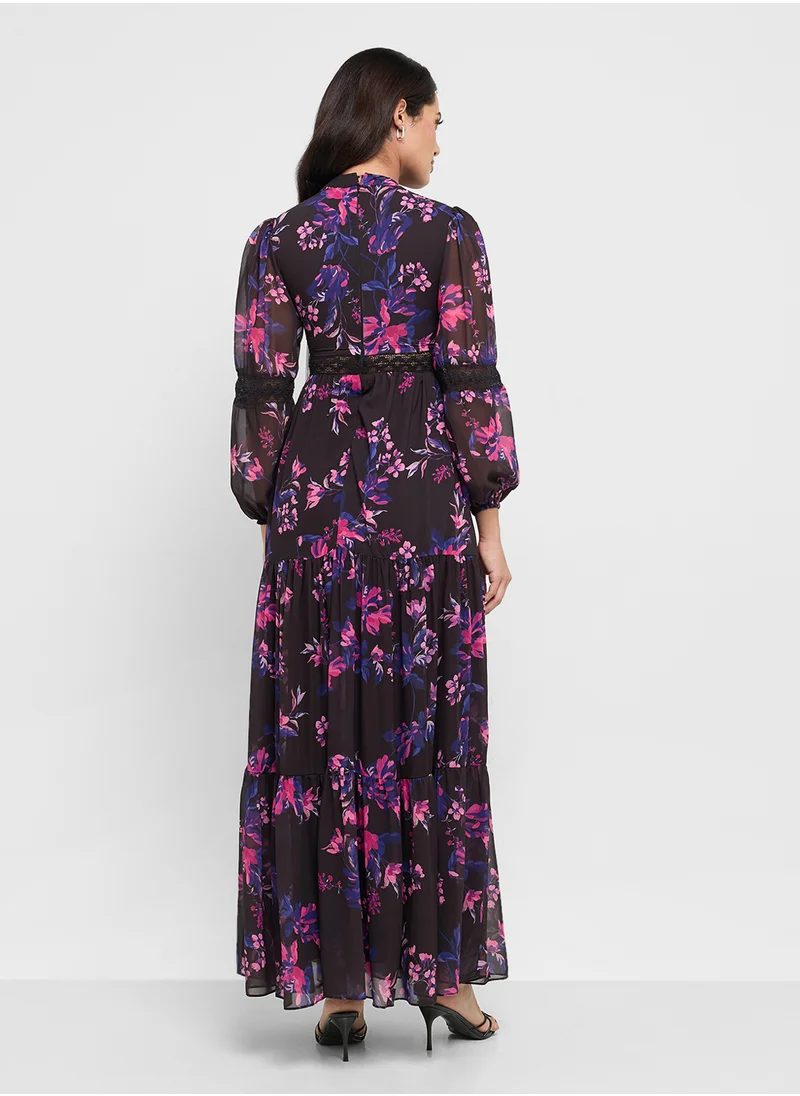 فروك اند فرل Printed High Neck Maxi Dress