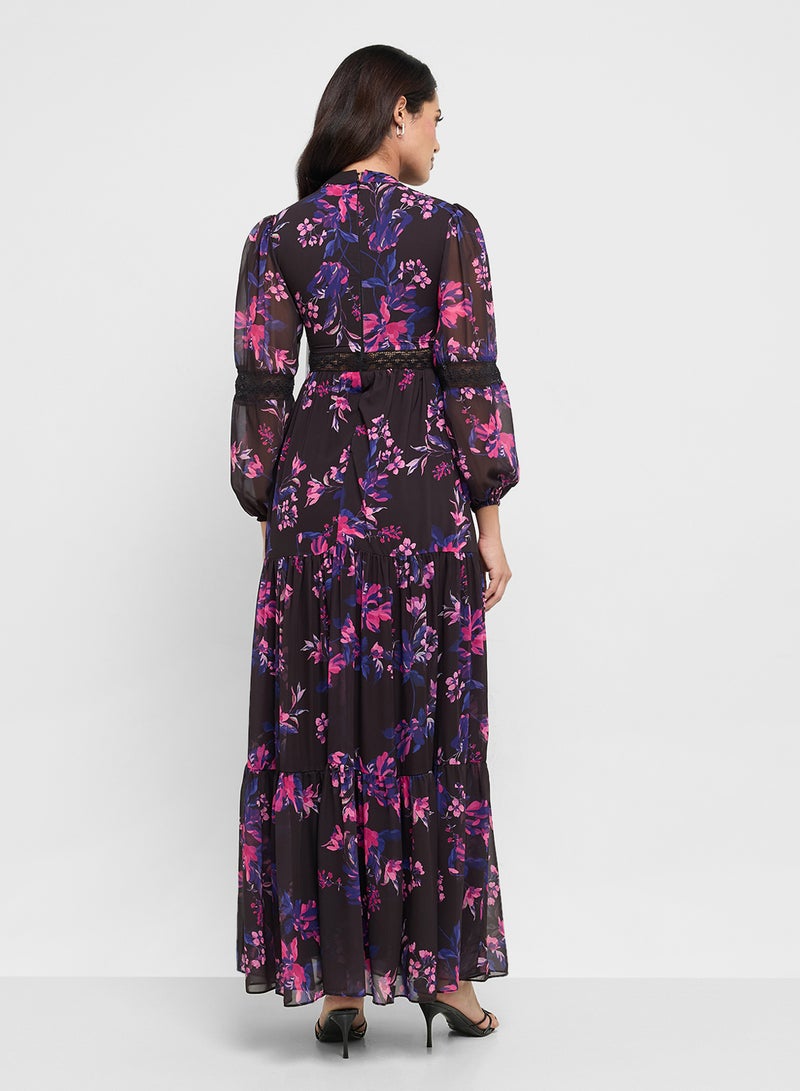 Frock and Frill Printed High Neck Maxi Dress  - Image 2