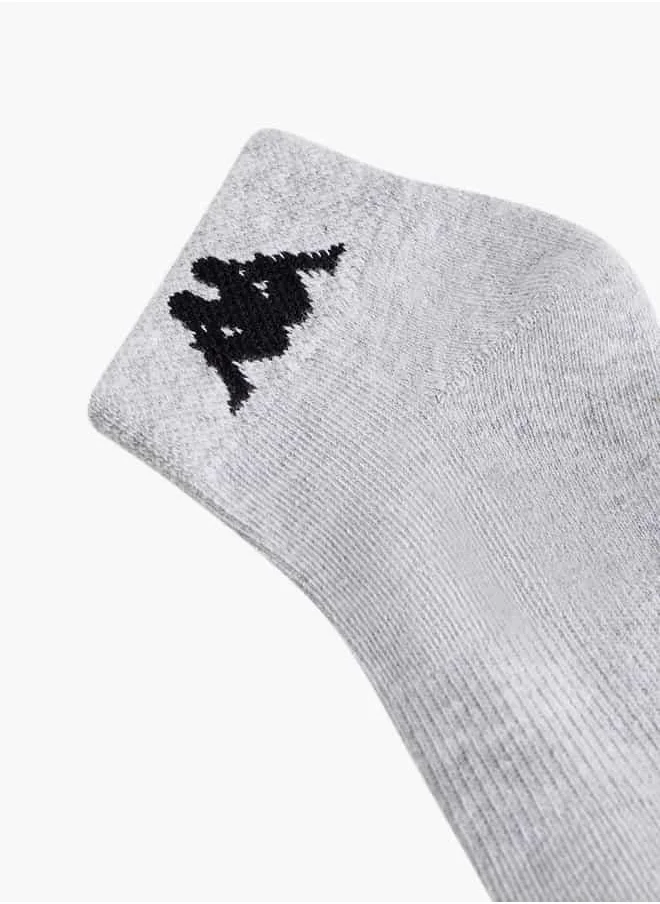 كابا Set of 3 - Kappa Logo Print Ankle Length Socks