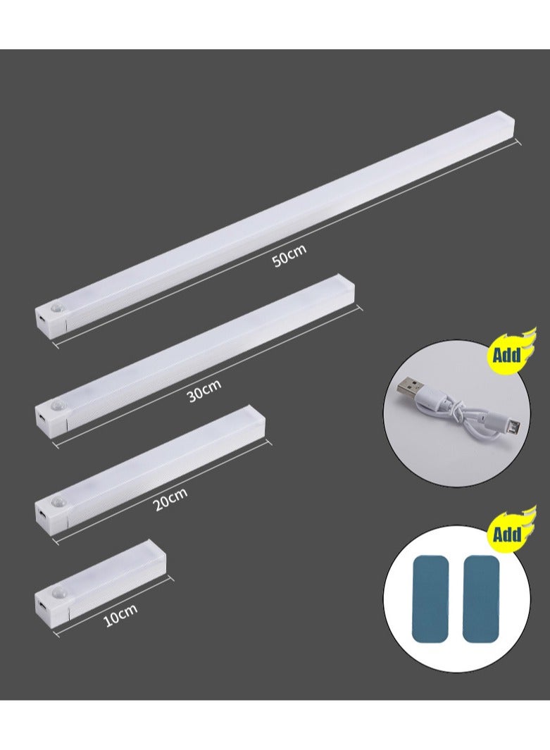 NIBEMINENT 1 Under Cabinet LED Light Motion Sensor, Ultra-thin Wireless Cabinet Light, USB Rechargeable Magnetic Light Strip, For Kitchen Cabinets, Stairs, Hallway Wardrobes Outdoor - Image 2