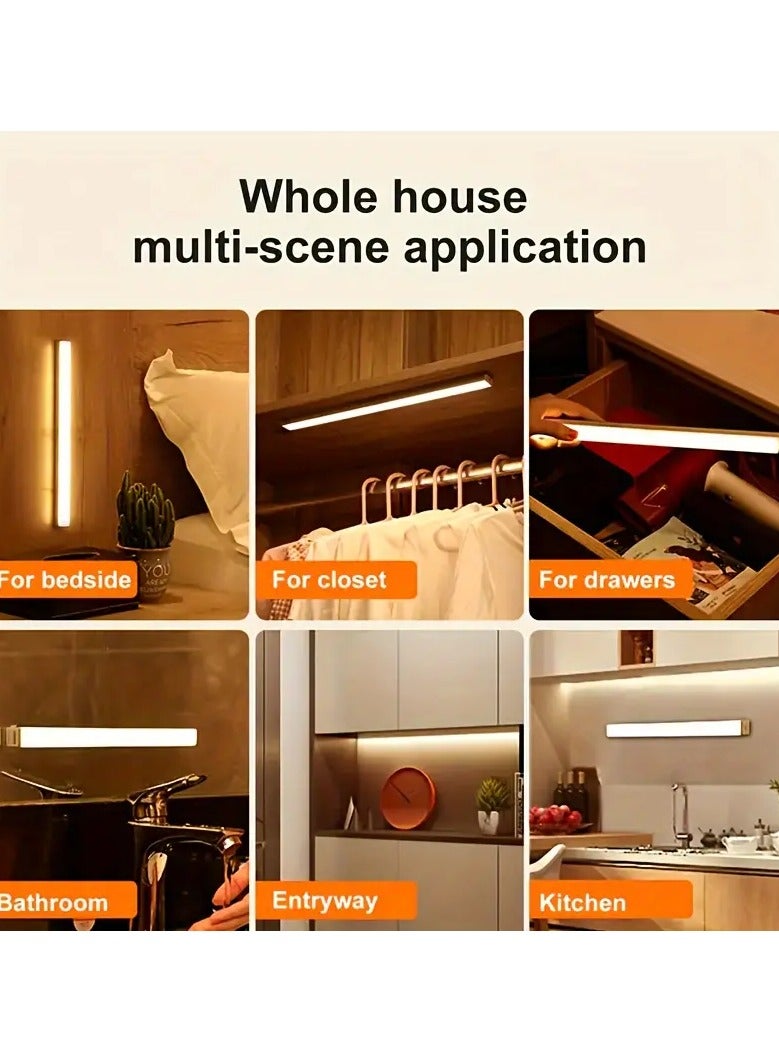 NIBEMINENT 1 Under Cabinet LED Light Motion Sensor, Ultra-thin Wireless Cabinet Light, USB Rechargeable Magnetic Light Strip, For Kitchen Cabinets, Stairs, Hallway Wardrobes Outdoor - Image 5