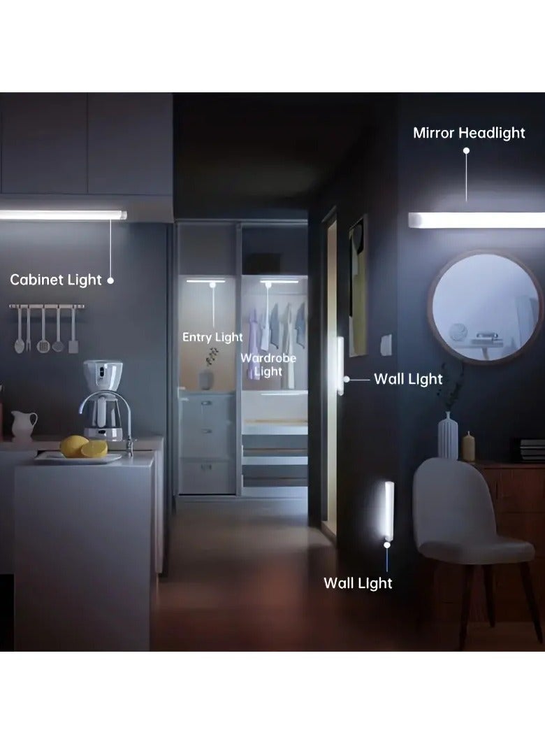 NIBEMINENT 1 Under Cabinet LED Light Motion Sensor, Ultra-thin Wireless Cabinet Light, USB Rechargeable Magnetic Light Strip, For Kitchen Cabinets, Stairs, Hallway Wardrobes Outdoor - Image 4