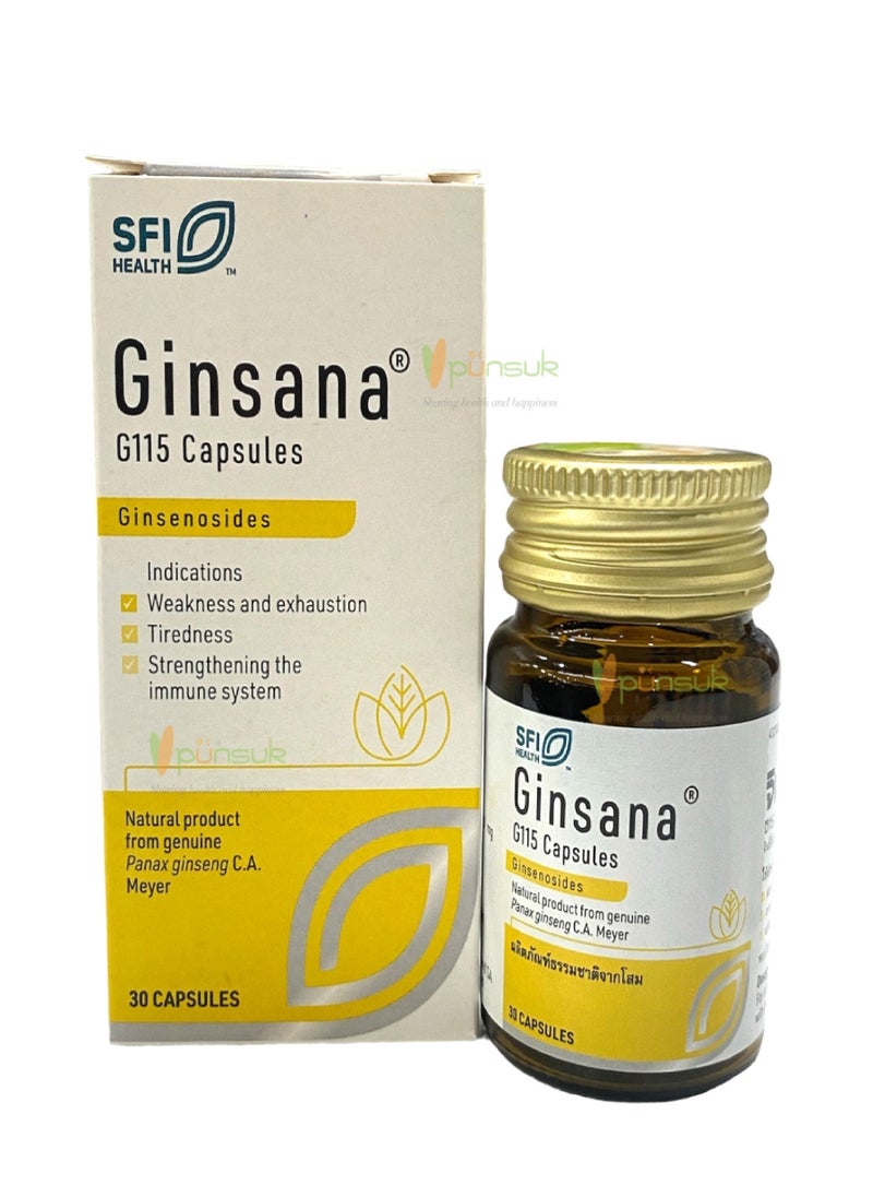 SFI HEALTH - Ginsana 100 Mg G115 Capsules 30's - Image 1