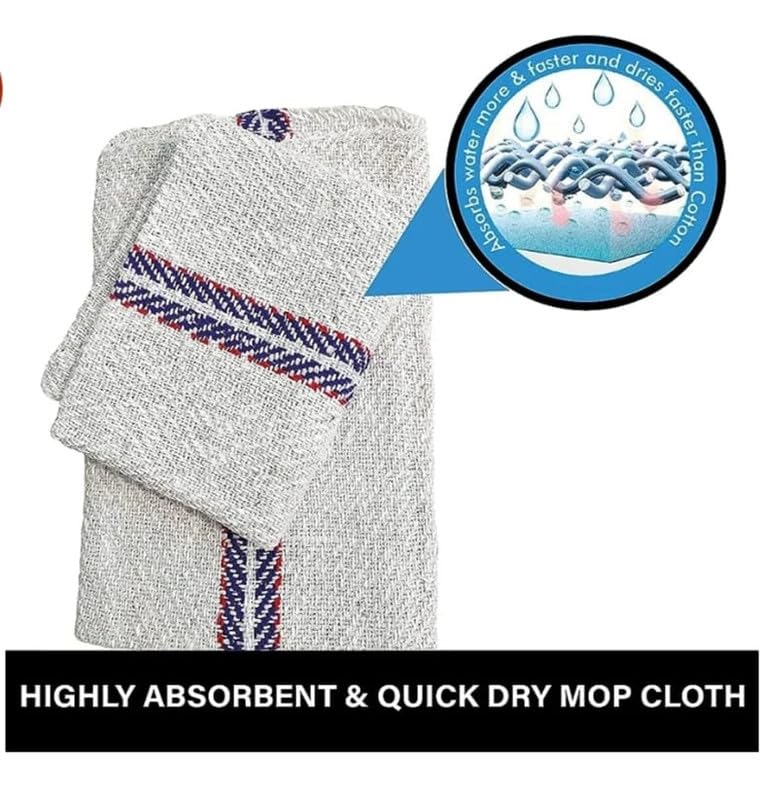 BUYEASY Mop Cloth for Floor Cleaning Pocha for Floor Cleaning Floor Cleaner Mop Pocha Floor mop Dry Mop for Sweeping Floor Dusting Cloth pocha for Home Cleaning 24x24 Inch Pack of 8 - Image 2