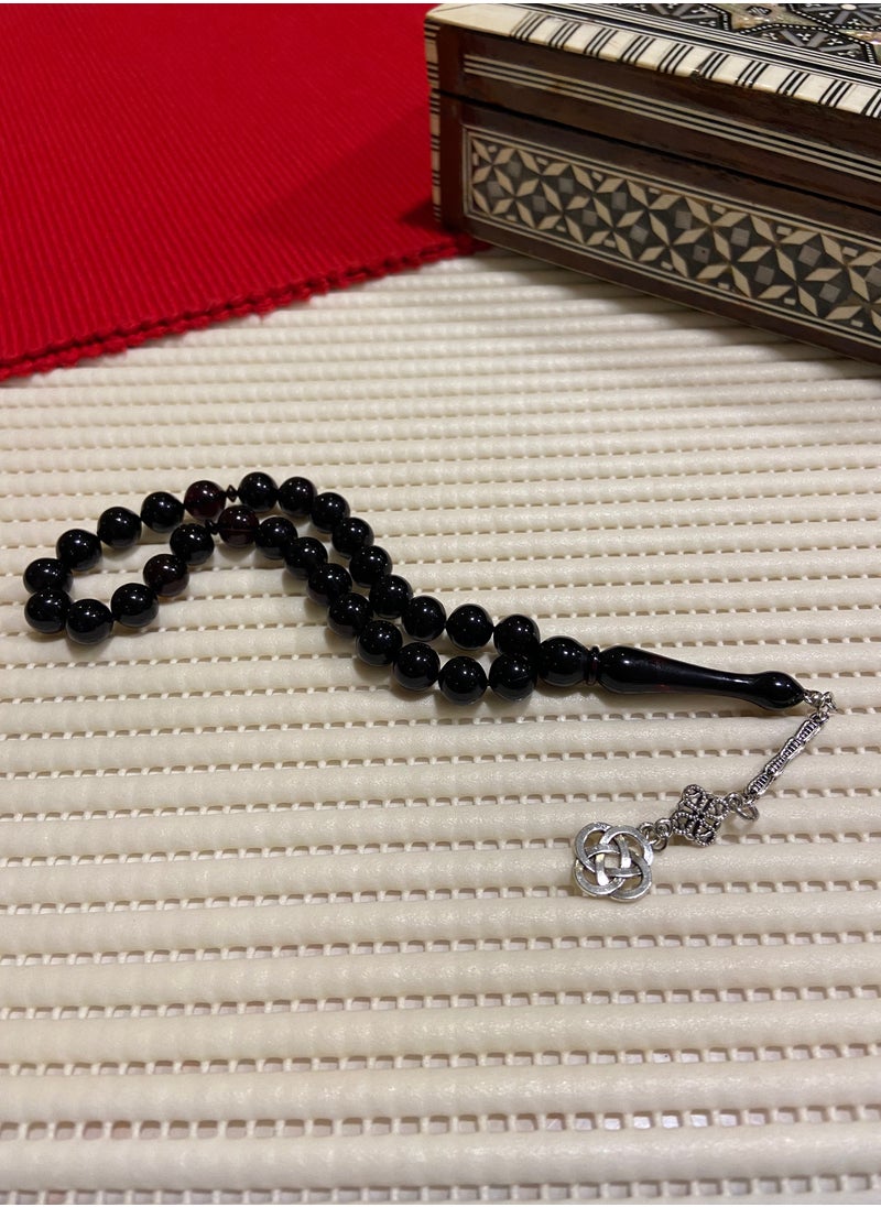 just naturals - Faturan Bakelite Prayer Beads For Men 28 Beads Size 10mm - Image 1