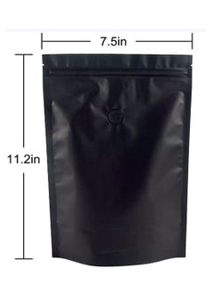 Coffee Storage Bags with Valve, 16 Oz for Food Dried Herbs, Mylar Bag Edible Packaging, Multi-Usage Smell Proof (10pcs, Matte Black) - pzsku/ZE51FAAF6ABBB5BCB6529Z/45/_/1677838876/27aab596-70dd-45fe-a2ba-04c3d7928837