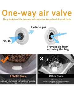 Y&D Coffee Storage Bags with Valve, 16 Oz for Food Dried Herbs, Mylar Bag Edible Packaging, Multi-Usage Smell Proof (10pcs, Matte Black)  - Image 5