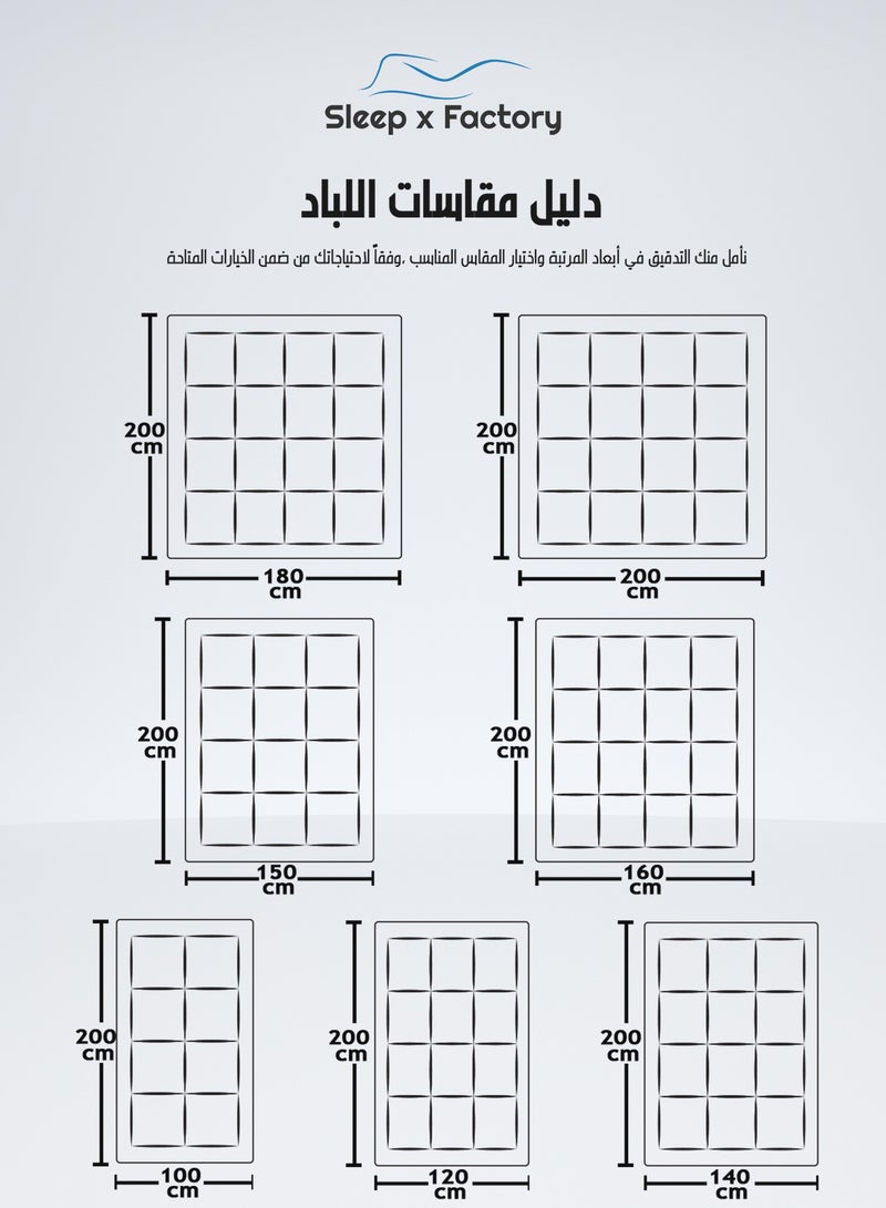 Luxurious Mattress Topper 200x180x10 cm