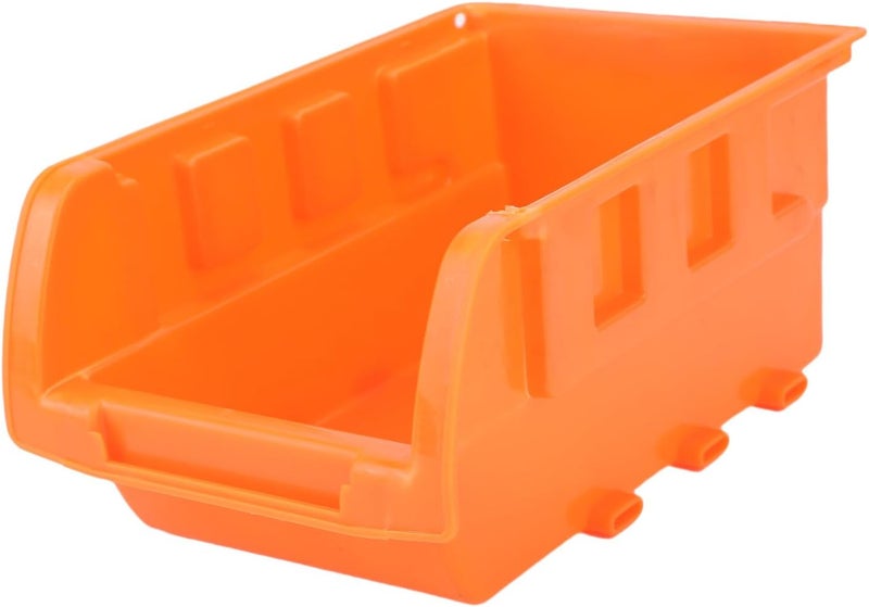 Stackable Wall Mounted Storage Bin Efficient Organizer for Garage Tools for DIY Enthusiasts PP Orange 8 Stackable Bins for Screws Nuts Bolts Nails - Image 4