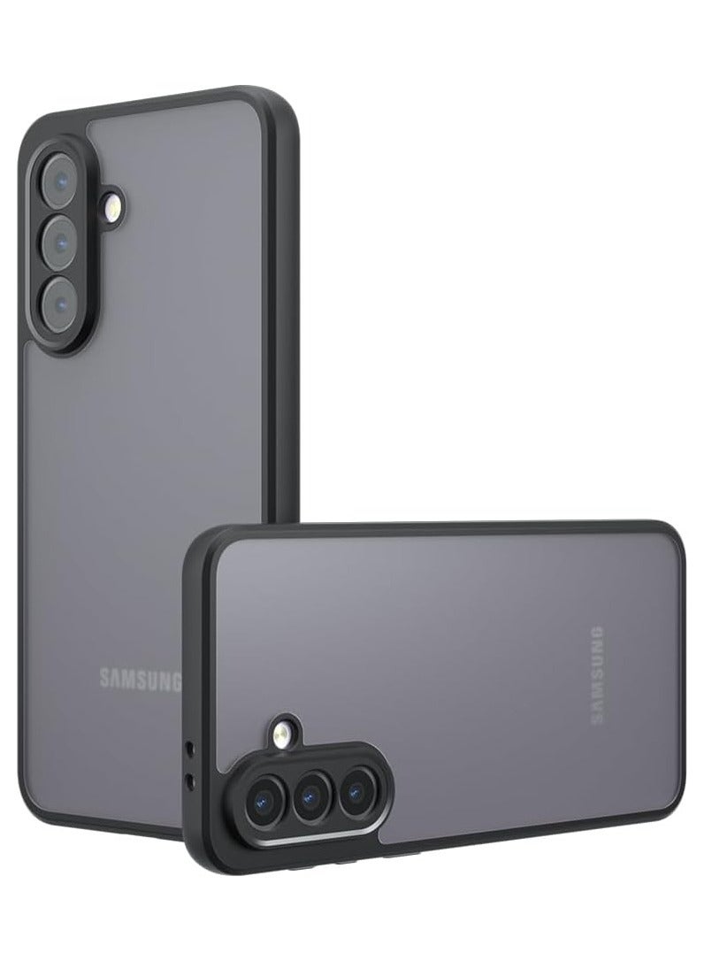 Case Cover Shockproof Hard PC Back Soft TPU Frame Matte Black Slim Protective Cover Compatible with  Samsung Galaxy A56 ( Black) - Image 3