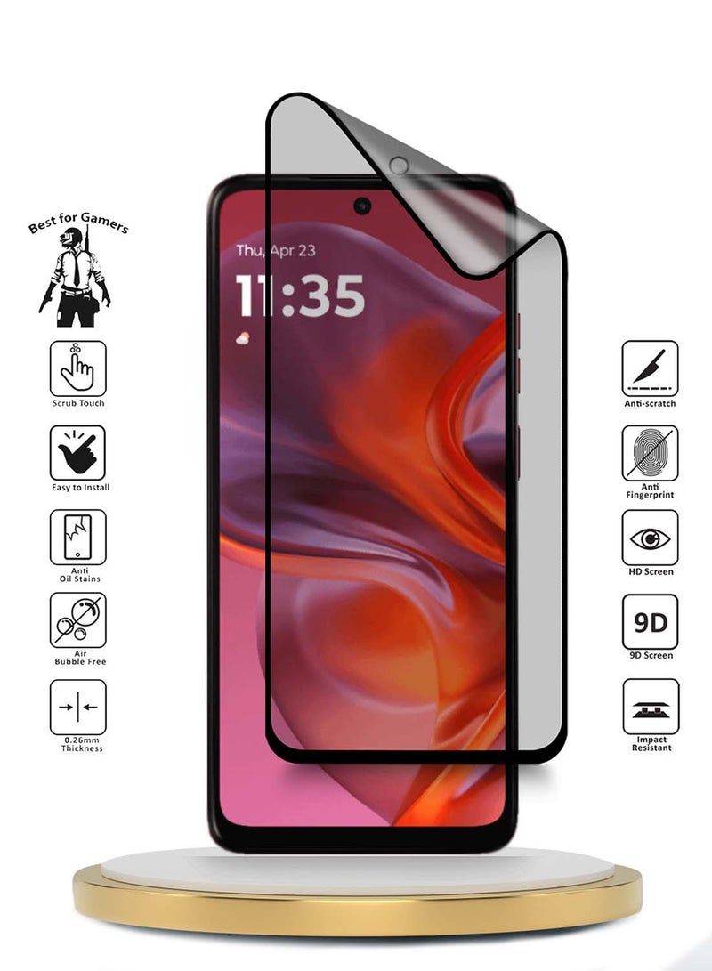 Wtech Motorola Moto G05 4G 2025 / Motorola Moto G15 4G 2025 / Motorola Moto G35 5G 2024 Premium Nano Ceramic Full Glue Full Cover Matte Flexible Screen Protector (MSCNMN) - Clear/Black - Image 2