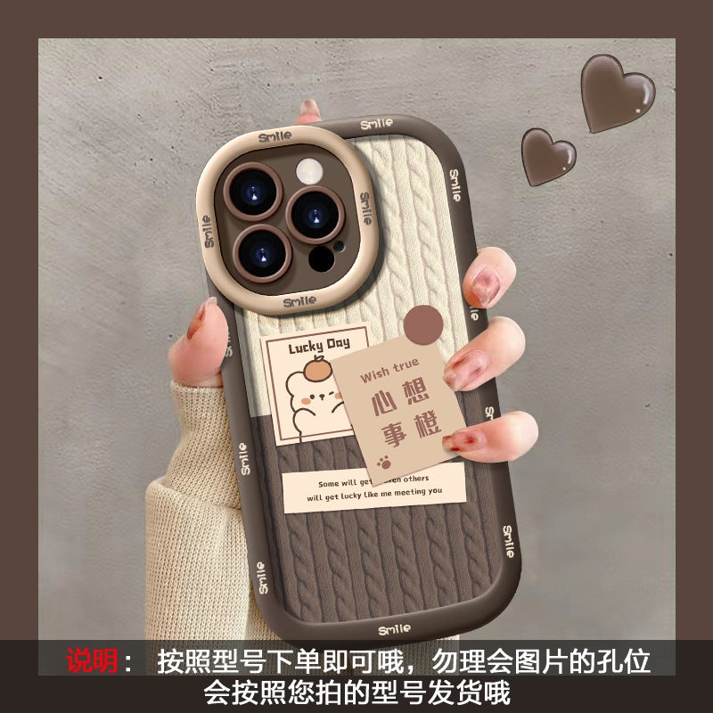 مناسبة لشركة آبل 15Promax حالة الهاتف المحمول Iphone13/14 سترة نمط الأرنب 12 نفحة ناعمة قشرة Xr مضادة للسقوط - Image 1