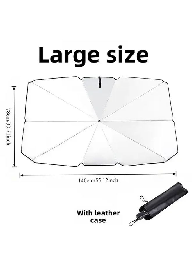 Small Foldable Car Umbrella Sun Shade For Front Window Heat Insulation - Image 3