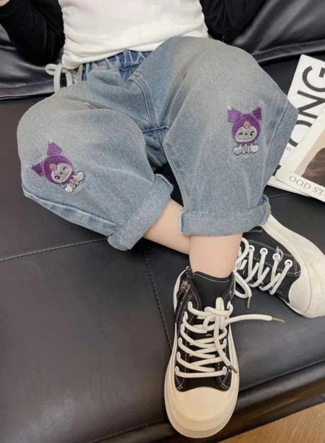 يونيكي Grey Relaxed Mid Rise Solid jeans