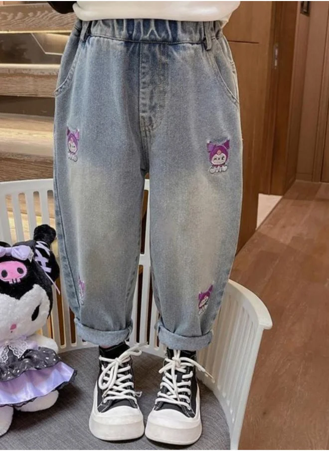 يونيكي Grey Relaxed Mid Rise Solid jeans