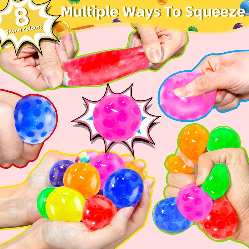 Assorted 26pcs Colorful Squishy Balls Slow Rising Squeeze Balls Bulk Gift Pack Soft Sensory Toys For Kids Birthday Party Favor Easter Basket Stuffers Classroom Prizes - Image 5