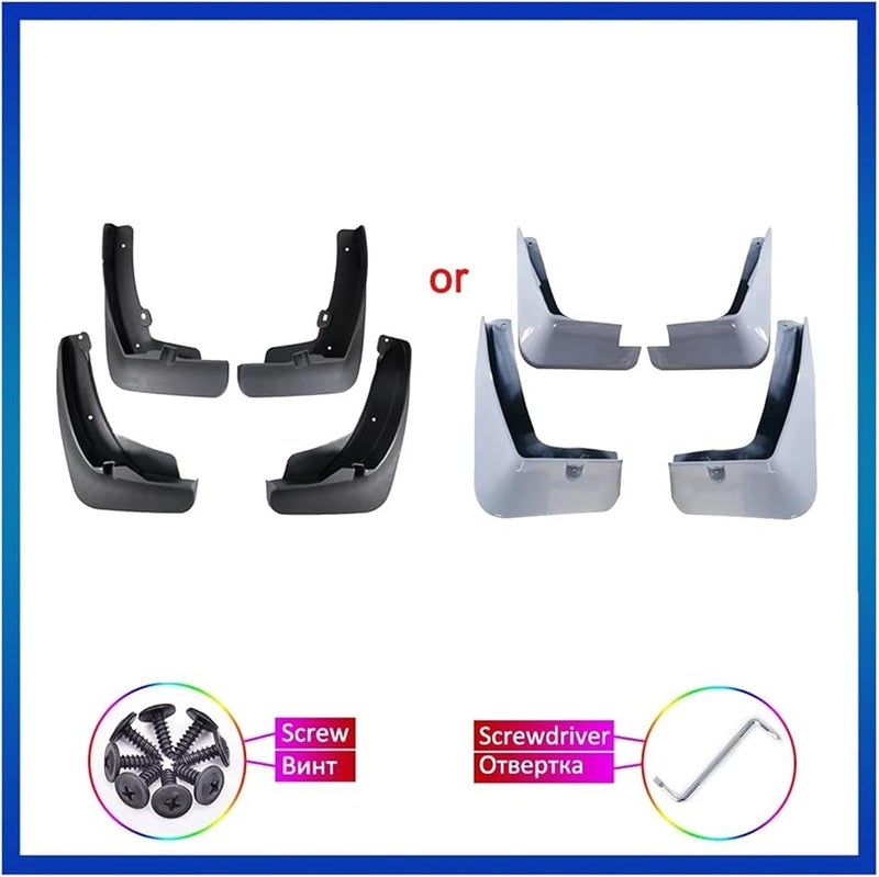 ألواح الطين السوداء الأمامية والخلفية لمجموعة فولكس فاجن توارق 2019-2024 - Image 4