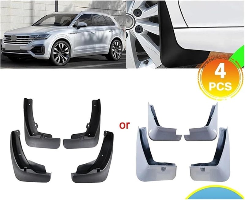 ألواح الطين السوداء الأمامية والخلفية لمجموعة فولكس فاجن توارق 2019-2024 - Image 3