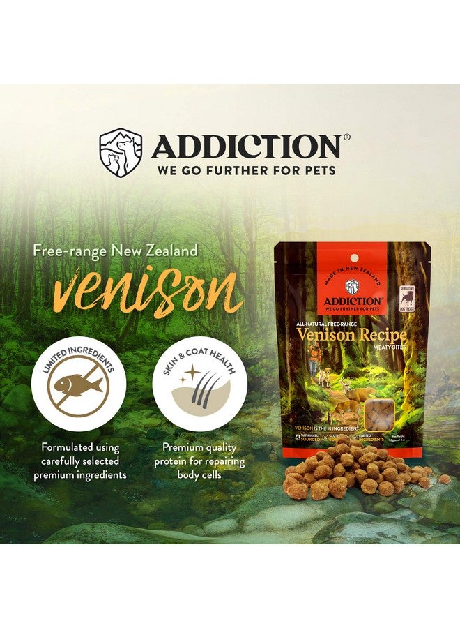 ADDICTION Venison Recipe Meaty Bites, All Natural Free Range Grain Free High Meat Dog Treats, 4 Oz. - Image 4