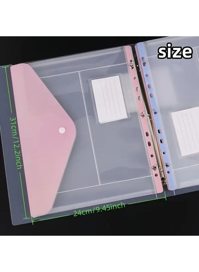 1 Folder With 11 Holes Expandable Binder Plus 6 File Bags Random Colors Suitable For School Office Home Business Use - Image 2