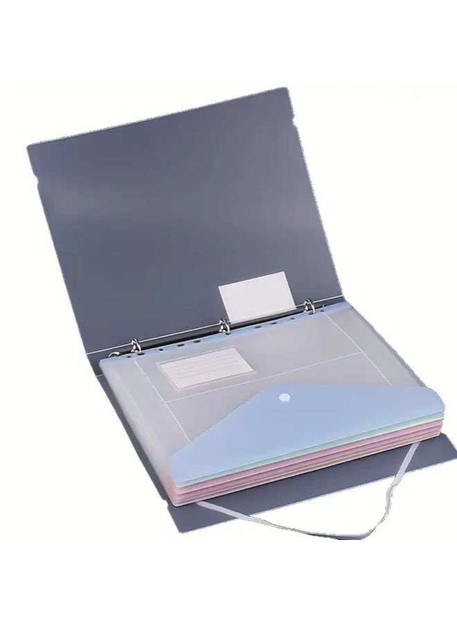 1 Folder With 11 Holes Expandable Binder Plus 6 File Bags Random Colors Suitable For School Office Home Business Use - Image 1