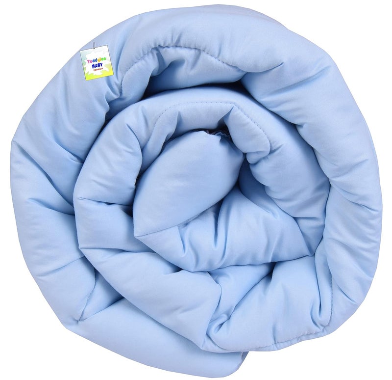 Toddylon Baby Blankets New Born Products All Baby Comforter Boys Girls Cotton All Season Reversible 170 GSM for Upto 89 Years Child 5 X 33 Feet 1524 X 1016 Cm Blue